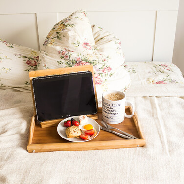Relaxdays Bamboo Bed Table