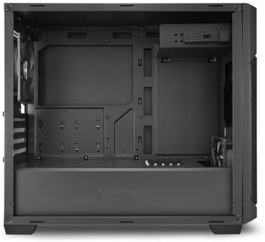 Корпус для ПК Sharkoon V1000 RGB Micro Tower, Micro-ATX, чорний (без вікна)