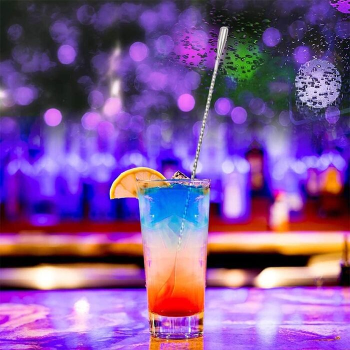 Набір барних ложок для коктейлів з нержавіючої сталі, 30.5 см, з спіральним візерунком