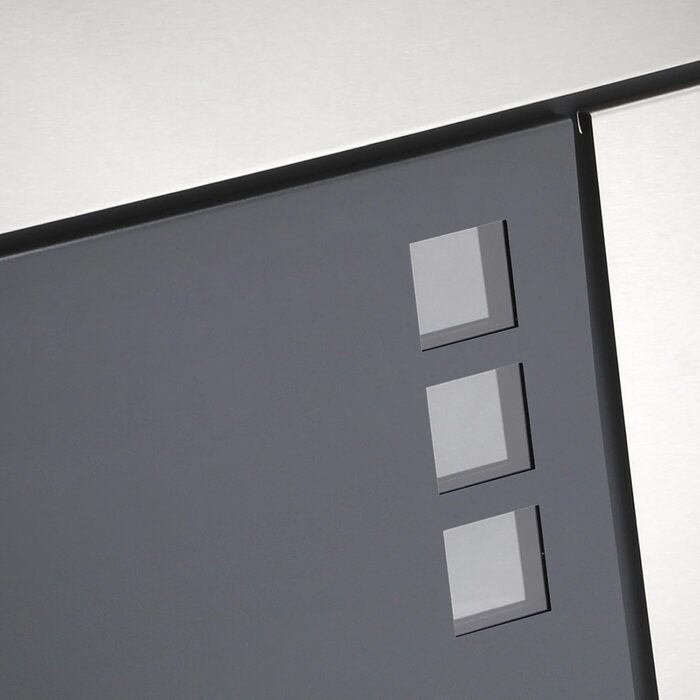 Поштовий ящик Wiltec Designer V24 антрацит/нержавіюча сталь 370x105x370 мм, настінний, з замком, оглядовим вікном та тримачем для газет