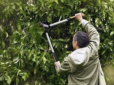 Секатор Fiskars PowerGearX LX99-L для сухої та твердої деревини, 80 см, антипригарне покриття, загартована сталь, чорний/помаранчевий