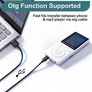 MP3 плеєр з Bluetooth 5.2, карткою пам'яті 32ГБ, 1.8