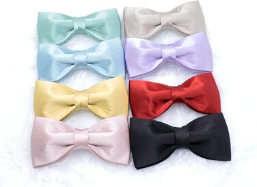 Елегантний ошийник для собак Unique Style Paws з синього шовку з бантиком, регульований, для середніх собак, подарунок