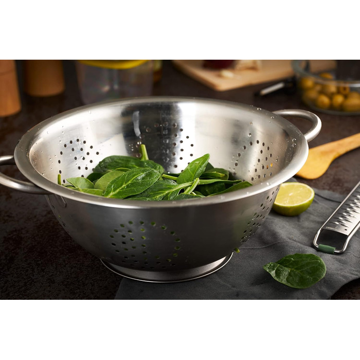 Сито з нержавіючої сталі Abrus® 24 см - міцне, з широкою ручкою, придатне для миття в посудомийній машині