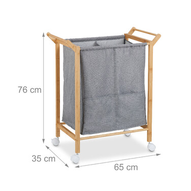 Relaxdays Laundry Basket with Wheels