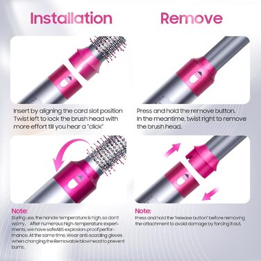 Набір для укладки волосся Airstyler 5 в 1: фен-щітка, термощітка, плойка для локонів, об'ємна щітка, для випрямлення, сушіння, створення об'єму та локонів (сірий)