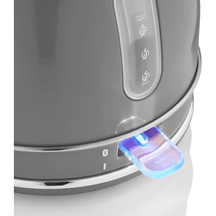 Swan Retro Electric Kettle - 1.8L, Vintage Design, Automatic Shut-Off, Cordless, BPA-Free Stainless Steel, 3000W, Grey