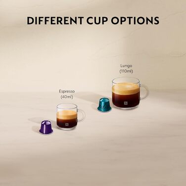 Кавомашина Nespresso Krups Inissia XN1001, білий колір, компактна, з регулюванням об'єму кави, автоматичний викид капсул, об'єм резервуару 0.7 л