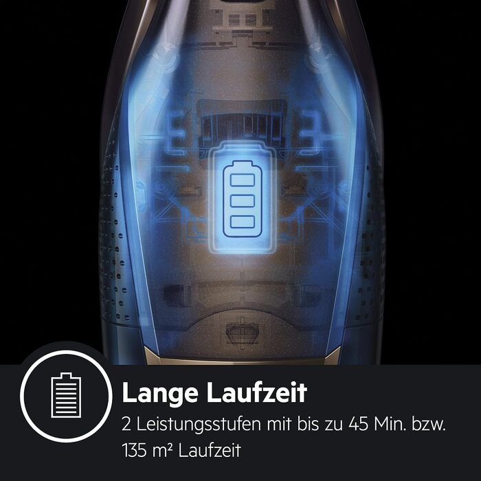 AEG Ergorapido CX7-2-45AN: Бездротовий пилосос 2-в-1, без мішка, з насадкою для шерсті тварин, 45 хв роботи, LED, червоний