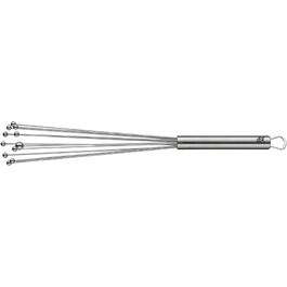 Міксер WMF Profi Plus Rührblitz з силіконовими кульками, Cromargan нержавіюча сталь, термостійке силікон до 200°C, з отвором для підвішування. Ідеальний для збивання та приготування соусів.