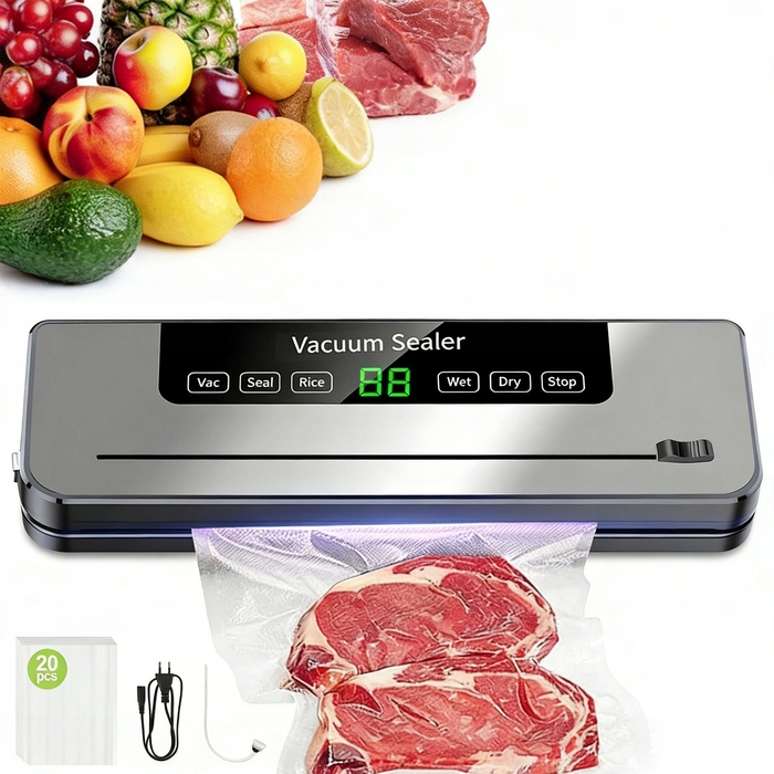 Вакууматор для продуктів 120 Вт + набір пакетів (20 шт.)