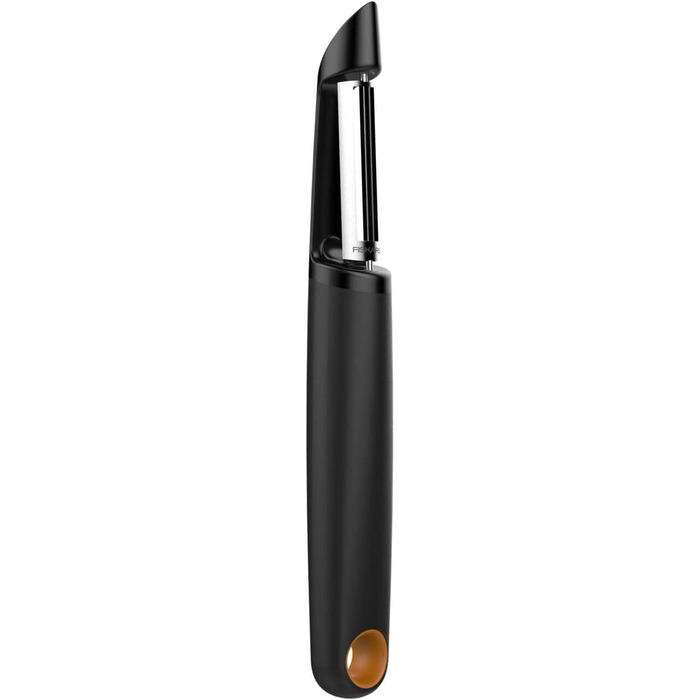 Овочечистка Fiskars Functional Form 18 см, сталь/пластик, чорно-помаранчевий (1014419)