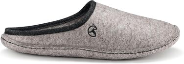 Чоловічі фетрові тапочки ESTRO - теплі зимові халапи для дому, широка модель, сірий колір, розмір 45 EU