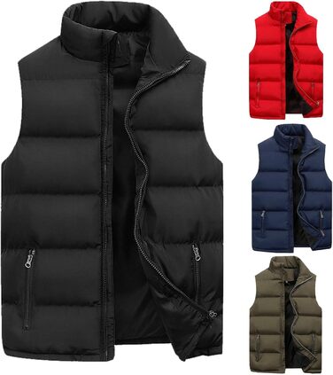 Чоловіча степна жилетка - легка зимова модель для активного відпочинку. Жилетка без рукавів з коміром-стійкою, ідеальна для бігу, гольфу, походів та їзди верхи. Колір: чорний, розмір: XL