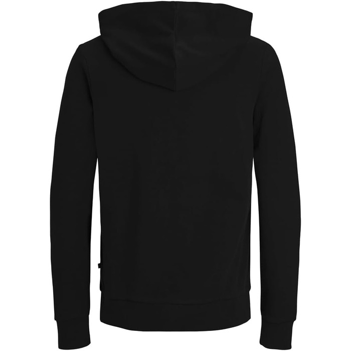 Чоловіча толстовка-худі на блискавці Jack & Jones Jjehomen Noos, Regular Fit, чорна з жовтими елементами, розмір XXL