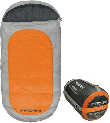 Fridani Kids Sleeping Bag PO 180x90cm XXL Comforter Sleeping Bag -12°C Orange Warm Water-Repellent Washable