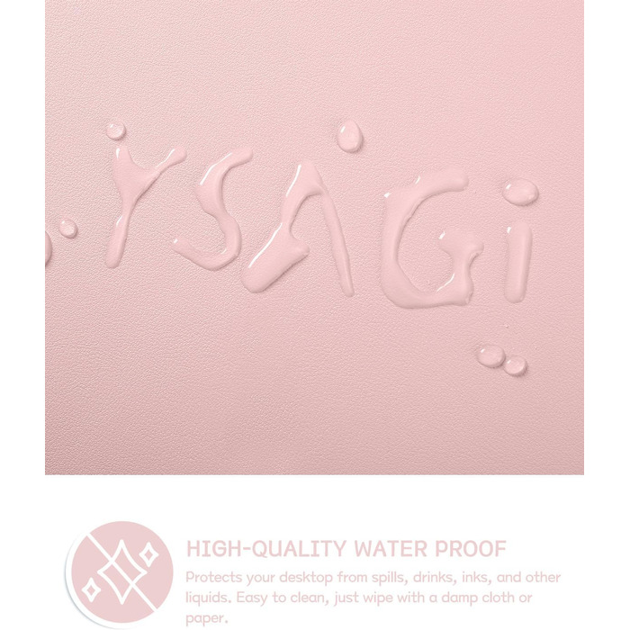 Підкладка під мишу YSAGi, 80x40 см, рожева, з антиковзким покриттям, для офісу та дому