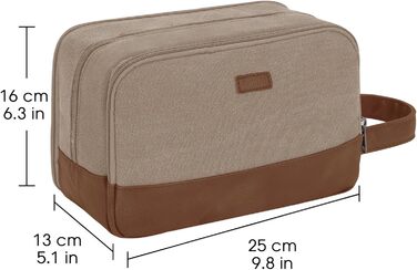 Чоловіча дорожня косметичка WANDF з канвасу, водонепроникна, зелена та світло-хакі