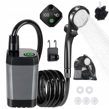 Портативний кемпінговий душ з помпою та акумулятором 6000 мАг, 2 режими роботи