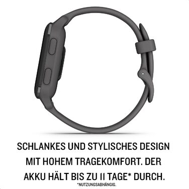 Розумний годинник Garmin Venu Sq 2 Music з GPS, AMOLED дисплеєм 1.4', музичним програвачем, аналізом сну та 25+ спортивними функціями. Garmin Pay, до 11 днів роботи від акумулятора, водонепроникність. Колір: Шкіряний сірий.