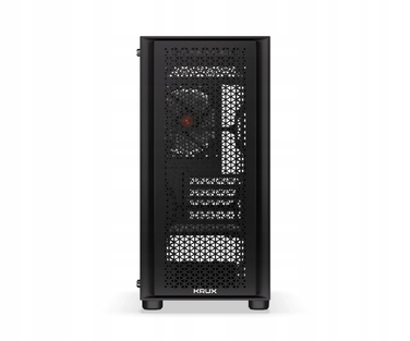 Корпус для комп'ютера Krux Scor, бічна панель зі скла, 1 вентилятор, mATX, чорний