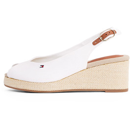 Сліпони Tommy Hilfiger Flag Mid Wedge Espad SLIN - білі еспадрильї на танкетці 38 EU