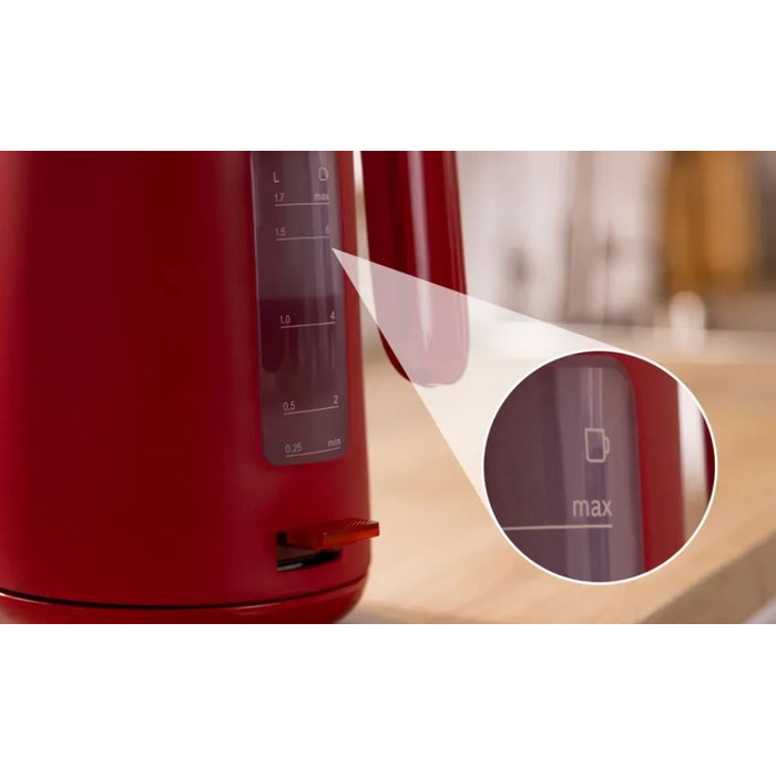 Електричний чайник Bosch MyMoment 1.7л TWK2M164, бездротовий, червоний
