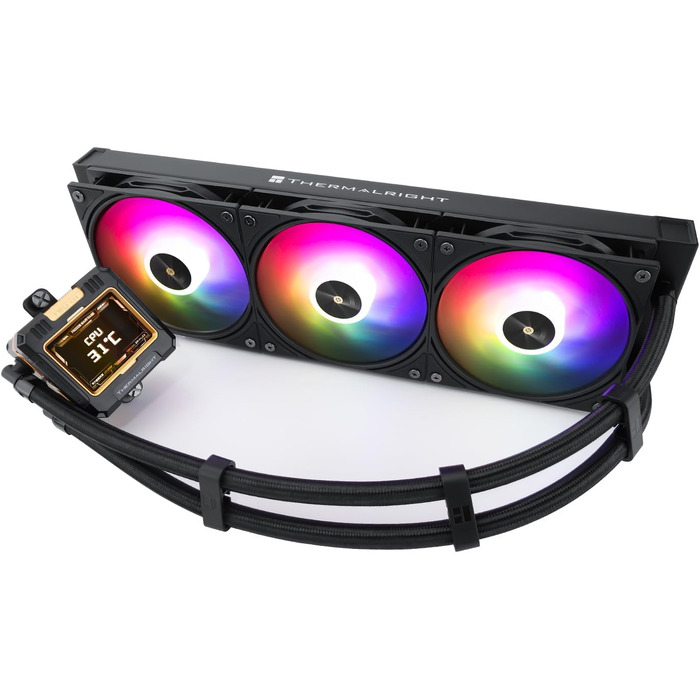 Система рідинного охолодження процесора Thermalright FW 360 Black ARGB, LCD-дисплей 3.2