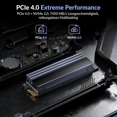 SSD iDsonix NVMe M.2 PCIe 4.0 1TB (7300 МБ/с, 5000 МБ/с) для ПК, ігор та відеомонтажу