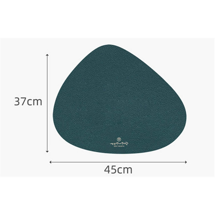 Set of 4/Set of 6 Placemats and Coasters, Triangle Oval Leather Table Sets, Water Droplet Wipeable Table Mat, Waterproof, Oil-Resistant, Non-Slip, Heat-Resistant Placemats (Beige, 6)
