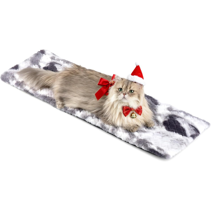 Кішка лежанка на підвіконня самонагріваюча, 90x28 см, сіра, м'яка, знімний чохол