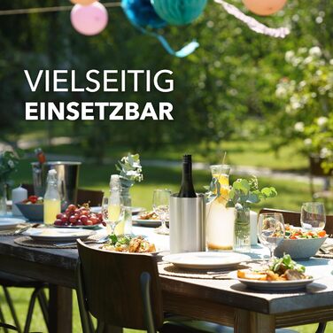 SWISS HOME® Охолоджувач для пляшок вина, шампанського та ігристого вина з нержавіючої сталі, подвійні стінки, у подарунковій коробці