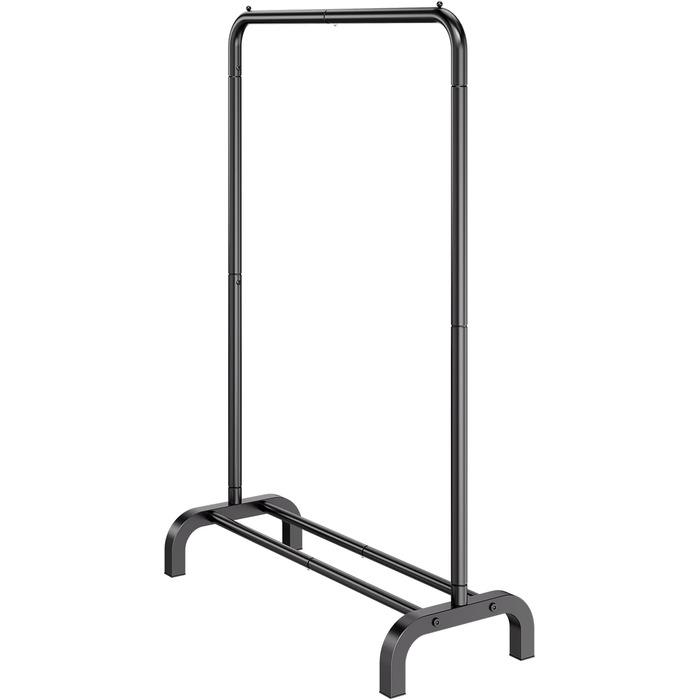 Стійка для одягу VEVOR - чорна, 400 x 1010 x 1510 мм. Підходить для спальні, ванної, гардеробу та прихожої. Міцна та універсальна