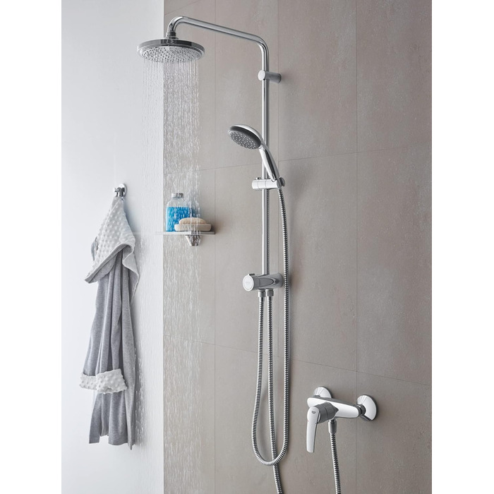 Ручна лійка для душу Grohe Vitalio Start 100 - хром, 1 струмінь, водозберігаюча, універсальне кріплення
