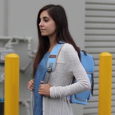 Рюкзак для камери GoPro, DSLR: рюкзак для фотоапарата, для подорожей, з відділенням для ноутбука та штатива, водовідштовхуваний, (Bleu)