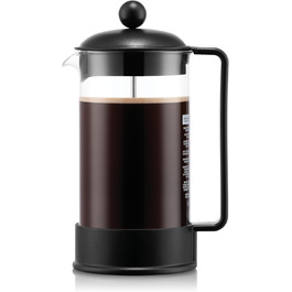 Bodum French Press Brazil - Френч-прес 1л, 8 чашок - з термостійкого скла та нержавіючої сталі, BPA-free, для приготування кави