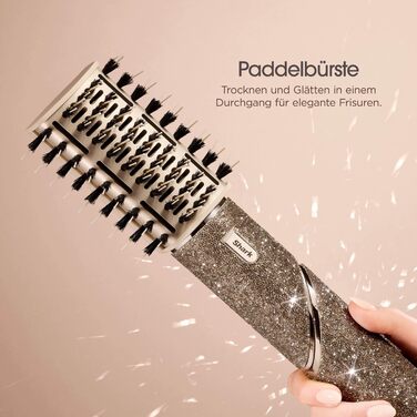 Фен-щітка Shark FlexStyle Sparkle Limited Edition Gold Diamond 5-в-1 з набором насадок (локон, щітка-гребінець, овальна, концентр., дифузор), HD446JSEU