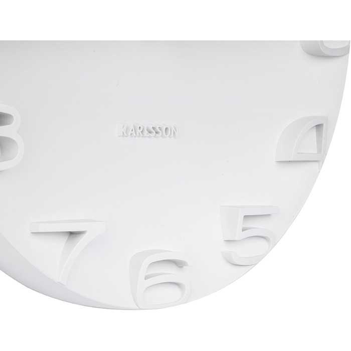 Karlsson KA5311WH Wall Clock On The Edge, white with hands, chrome, Ø 42 cm