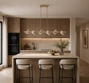 Підвісна лампа Elko-Lighting Mono Ecru, 6 точок світла, GX53