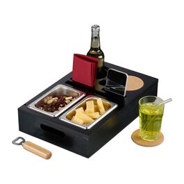 Relaxdays Couchbar with Snack Bowls