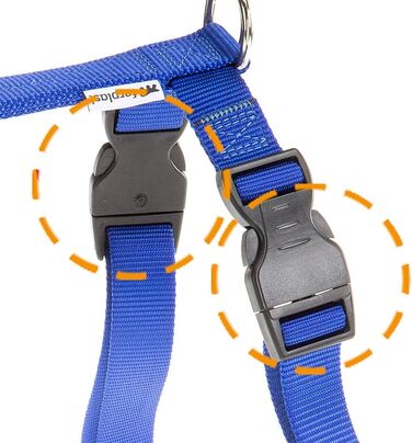 Шлейка для собак Ferplast Champion, великі породи, синій колір, регулювання в 3 точках, обхват грудей 78–120 см (XXL)