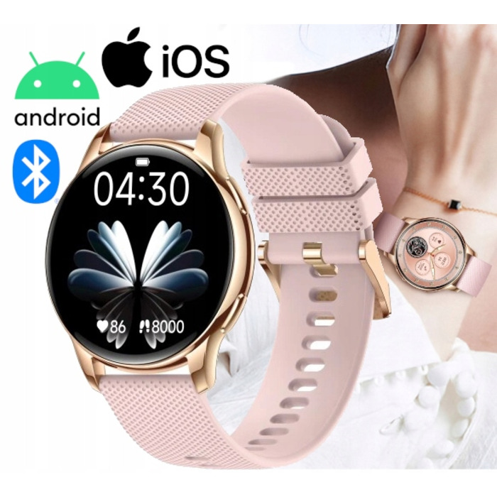 Смарт-годинник AMOLED Рожевий/Золотий — ідеальний подарунок на День святого Валентина