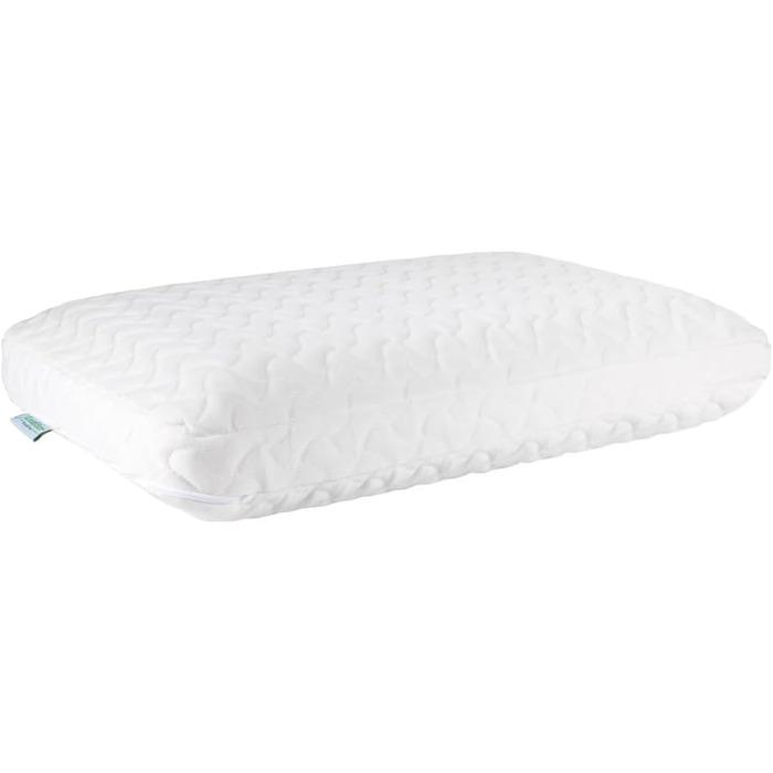 Ортопедична подушка для шиї та голови Classic з ефектом пам'яті (Memory Foam), ергономічна, середньої та високої жорсткості, з дихаючим знімним чохлом, біла
