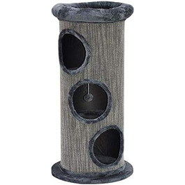 Котячий будиночок-кігтеточка Nanook для великих котів XXL, сірий, 105 см, з печерою