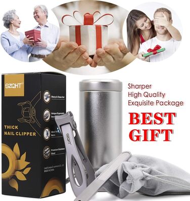 Набір для манікюру та педикюру SZQHT для товстих та врослих нігтів, срібний