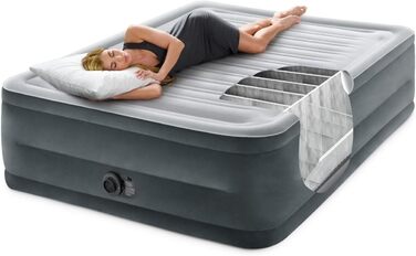 Надувний матрац Intex Queen Comfort-Plush Fiber-Tech RP 152x203x56 см (64418ND) - двоспальний, флокований