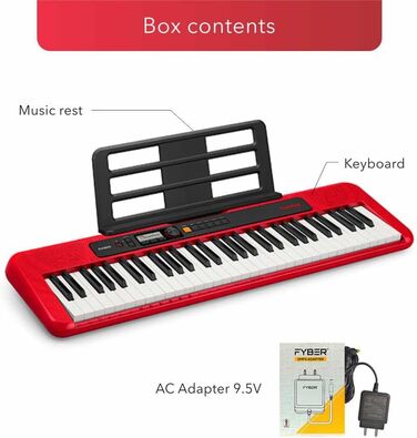 Клавішний інструмент Casio Casiotone CT-S200RD: 61 клавіша, 400 звуків, 77 ритмів, червоний колір