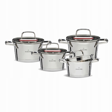 Набір каструль Starke Pro Speziale з нержавіючої сталі, 8 предметів