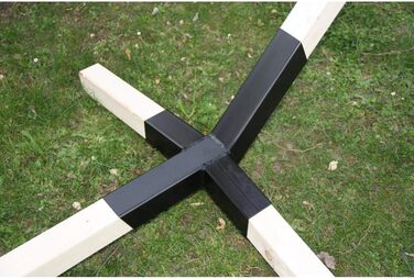 Megaastore Hammock Stand made of Beech Wood up to 90kg | Dimensions: Length: 320cm - Height: 80cm - Width at the bottom: 130cm