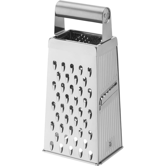 Тёрка кухонна WMF Gourmet Vierkantreibe, нержавіюча сталь, 4 поверхні, 8 x 24 см, Cromargan, для картоплі та овочів, придатна для миття в посудомийній машині